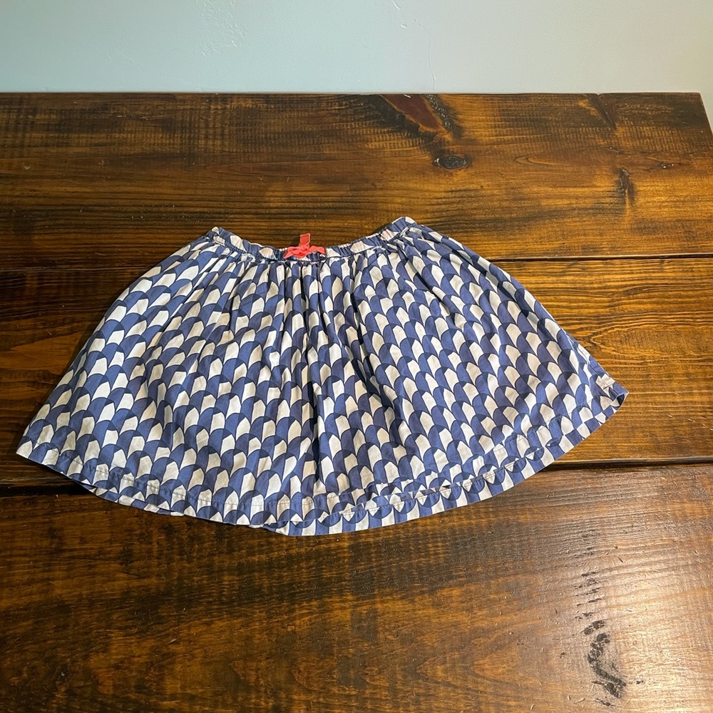 Mini Boden Printed Tie Front Skirt Sz 3-4Y